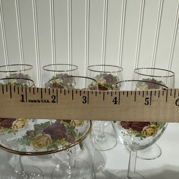 Lot Of 8 ROYAL ALBERT Old Country Roses All Purpose GOBLET Wine Glass Excellent - Picture 7 of 7
